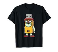 Divertente Vecchio USB Guy con Barba Costume per Ragazzi e Ragazze Maglietta