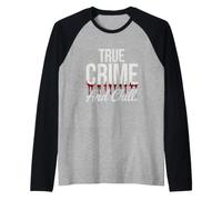 Divertente Vero crimine e Freddo Dire Sarcastico Maglia con Maniche Raglan