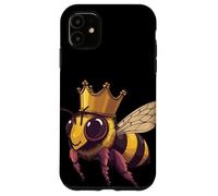 Divertente vespa con corona per api e amanti del miele Custodia per iPhone 11