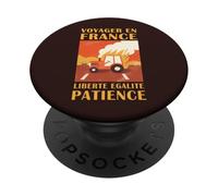 Divertente viaggio francese su strada essere paziente sull'autostrada PopSockets PopGrip Adesivo