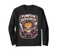 Divertente Vichingo Halloween - Cute Pumpkin Viking Berserker Maglia a Manica