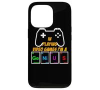 Divertente videogioco Gamer Genius Sistema periodico Nerd Geek Custodia per iPhone 13 Pro