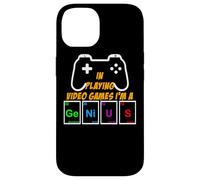 Divertente videogioco Gamer Genius Sistema periodico Nerd Geek Custodia per iPhone 14