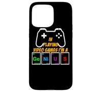 Divertente videogioco Gamer Genius Sistema periodico Nerd Geek Custodia per iPhone 15 Pro Max
