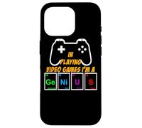 Divertente videogioco Gamer Genius Sistema periodico Nerd Geek Custodia per iPhone 16 Pro