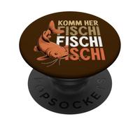 Divertente vieni la festa del papà Fischi Fischi Angler PopSockets PopGrip Adesivo