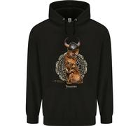 Divertente Viking Gatto The Vanquisher Bambini Felpa con Cappuccio