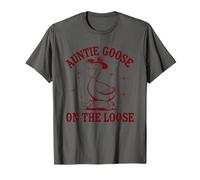 Divertente vintage Auntie Goose On The Loose Mothers Day Maglietta