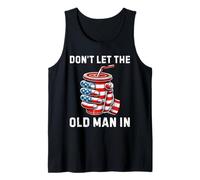 Divertente Vintage Don't Let The Old Man in Retro Bandiera Americana Canotta
