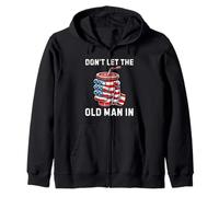 Divertente Vintage Don't Let The Old Man in Retro Bandiera Americana Felpa con Cappuccio
