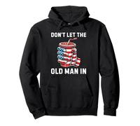 Divertente Vintage Don't Let The Old Man in Retro Bandiera Americana Felpa con Cappuccio