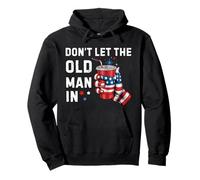 Divertente Vintage Don't Let The Old Man in Retro Bandiera Americana Felpa con Cappuccio