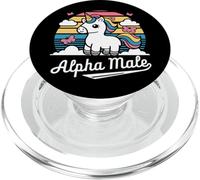 Divertente vintage Kawaii unicorno arcobaleno auto ironia alfa maschio PopSockets PopGrip per MagSafe