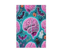 Divertente Viola Halloween Cervello pace bandiere per all'aperto chritmas banner per la decorazione del giardino 28x40 doppia faccia