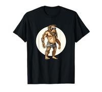 Divertente viso di Neanderthal con occhiali da sole Outfit Maglietta
