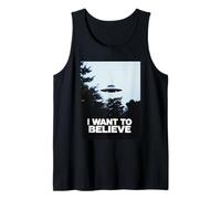 Divertente Voglio Credere Classico UFO Speranzoso Incontro Canotta