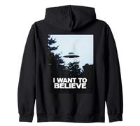 Divertente Voglio Credere Classico UFO Speranzoso Incontro Felpa con Cappuccio