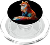 Divertente Volpe Arte Della Volpe Amanti Degli Animali Fox PopSockets PopGrip per MagSafe