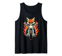 Divertente Volpe in Sella a Una Motocicletta Design Fox Lovers Canotta