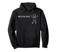 Divertente Wrestling Oggi Stick Human Leap of Joy Wrestlers Felpa con Cappuccio