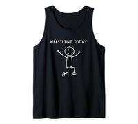 Divertente Wrestling Oggi Stick Persona Leap of Joy Wrestlers Canotta