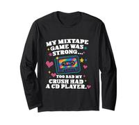 Divertente Y2K Nostalgia My Mixtape Game Was Strong uomini e donne Maglia a Manica