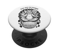 Divertente yoga carino scoiattolo meditazione troppo zen per preoccuparsi animale PopSockets PopGrip Adesivo