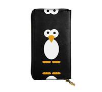Divertente Yoga Frog Pelle Lungo Handheld Portafoglio Donna Portafoglio Per Carta di Credito Contanti Coin Storage, Simpatico pinguino., Taglia unica