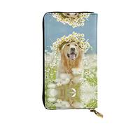 Divertente Yoga Frog Pelle Lungo Handheld Portafoglio Donna Portafoglio Per Carta di Credito Contanti Coin Storage, Cane, Taglia unica
