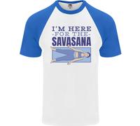 Divertente Yoga IN Here For The Savasana Uomo S/S Baseball T-Shirt