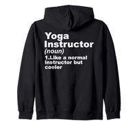 Divertente Yoga Instructor Teacher Design Felpa con Cappuccio