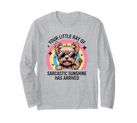 Divertente Yorkshire Terrier Tiny Boss Atteggiamento Sarcastico Cane Mamma Maglia a Manica