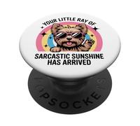 Divertente Yorkshire Terrier Tiny Boss Atteggiamento Sarcastico Cane Mamma PopSockets PopGrip Adesivo