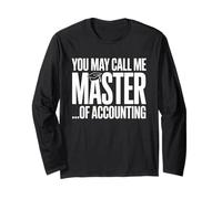 Divertente You May Call Me Master of Accounting Detto Donne Uomini Maglia a Manica