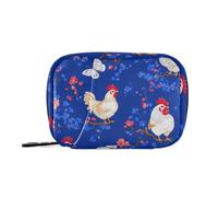 Divertente Yuanbao Sacchetti medicinali di pollo blu reale con scomparti rimovibili organizer per pillole mediche riutilizzabili per borsa