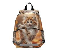 Divertente zaino con gatto Kung Fu, per bambini, ragazzi, ragazze, zaino per bambini, borsa per libri da viaggio, 3-6 anni, M