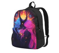 Divertente zaino per coppia di demoni per uomo e donna, ideale per viaggi, escursioni, leggero, zaino per laptop, pesca, moda, grande capacità, zaino impermeabile, lavoro, università, nero, carino.