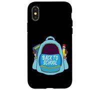 Divertente zaino per il ritorno a scuola Custodia per iPhone X/XS