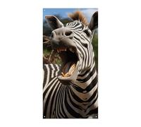 Divertente Zebra Copertura Della Porta Banner Party Decor Forniture Portico Appeso Banner Personalizzazione Festone Per Vacanze Compleanno Giardino Prato