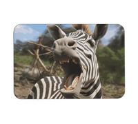 Divertente zebra, tappetino da bagno con diatoma, assorbe umidità e sporco, con retro in gomma antiscivolo, adatto sotto la porta, per pavimento del bagno, vasca, doccia, lavandino