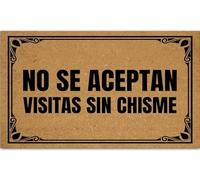 Divertente zerbino con scritta in inglese "No Se Aceptan Visitas Sin Chisme" e divertente zerbino, 40,6 x 61 cm