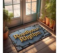 Divertente zerbino decorativo da bar con ritmo di roadhouse: un viaggio musicale nel tempo zerbino per esterni decorazione autunnale grande zerbino per ingresso esterno (65 x 90 cm)