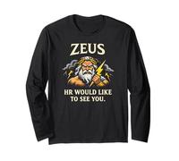Divertente Zeus Meme - Dio Greco Antico - Mitologia della Grecia Maglia a Manica