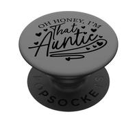 Divertente zia Oh Honey Im che zia essere regalo nipote PopSockets PopGrip Adesivo