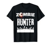 Divertente Zombie Hunter Halloween Carino con Una Caccia agli Occhi Maglietta