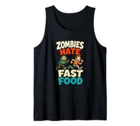 Divertente Zombie Race Runner Apocalisse Umorismo Canotta