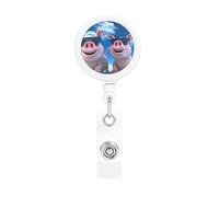 Divertenti 3D Piggies porta badge retrattili resistenti con clip per cintura divertente nome ID badge clip portachiavi porta carta d'identità per infermiere insegnante forniture per ufficio