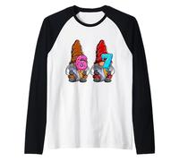Divertenti 67 gnomi Drip Numero Sei Sette Maglia con Maniche Raglan
