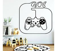Divertenti adesivi murali a forma di controller di gioco per decorare la camera da letto di un ragazzo, la sala giochi, la stanza dei videogiochi, gli adesivi in vinile per finestre e pareti.