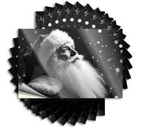 Divertenti adesivi per auto con lo sguardo di Babbo Natale nel paese delle meraviglie invernali, 10 pezzi, cartelli per bar, adesivi decorativi per la casa, per ragazze (8 x 12